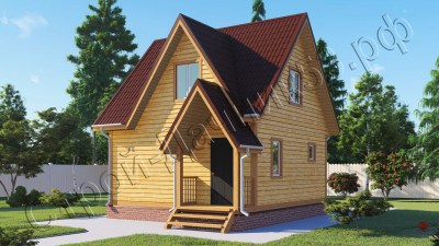 Проект каркасно-щитового дома Д–59